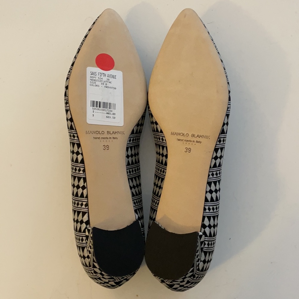 NEW Manolo Blahnik Embellished Flats, Size 39 - Picture 3 of 8